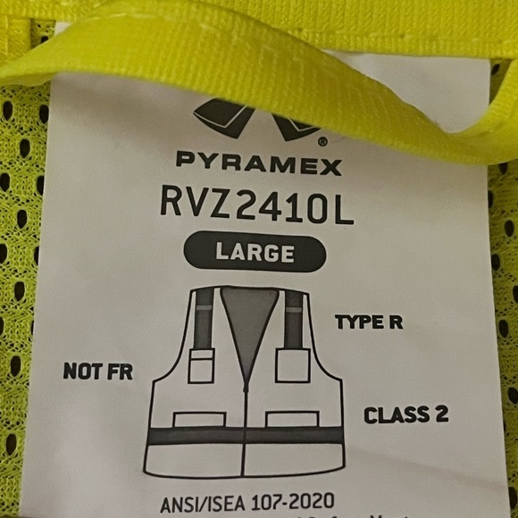 NWOT Pyramex Safety Vest Sz Large - Picture 2 of 7